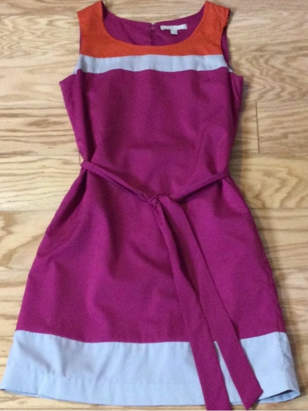Banana Republic Fuchsia Orange Colorblock Sheath Dress 4